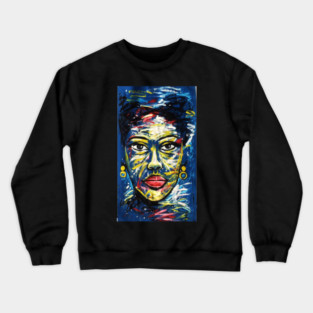 Colorful African Art, Black History, African Woman Crewneck Sweatshirt