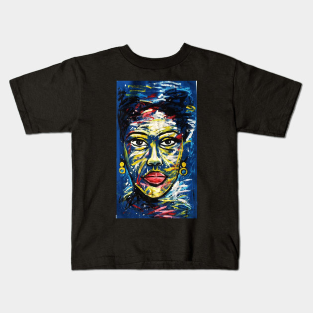 Colorful African Art, Black History, African Woman Kids T-Shirt by logiamerch