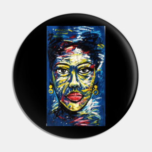 Colorful African Art, Black History, African Woman Pin
