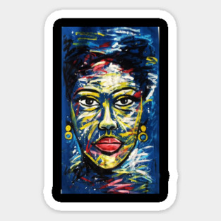 Colorful African Art, Black History, African Woman Sticker