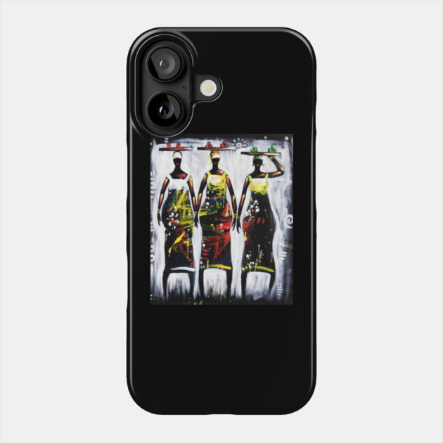African Women Artwork, Black History Art Phone Case by logiamerch