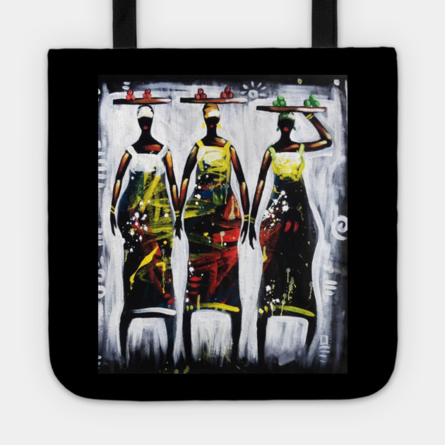 African Women Artwork, Black History Art Tote by logiamerch