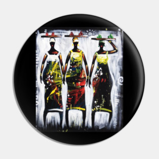 African Women Artwork, Black History Art Pin