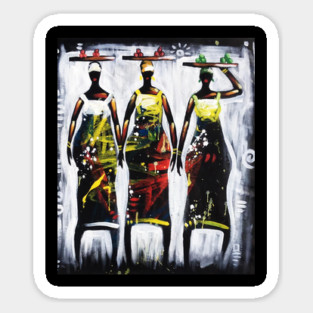 African Women Artwork, Black History Art Sticker