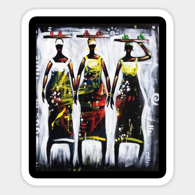 African Women Artwork, Black History Art Magnet by logiamerch