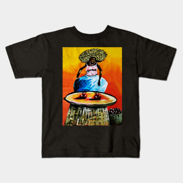 African Woman Black History, Artwork Kids T-Shirt by logiamerch