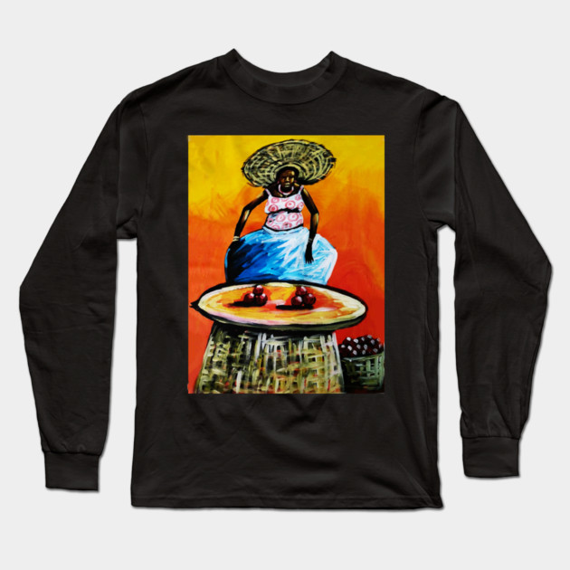 African Woman Black History, Artwork Long Sleeve T-Shirt by logiamerch