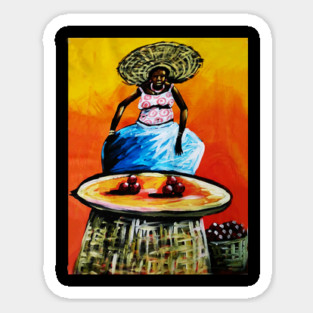 African Woman Black History, Artwork Sticker