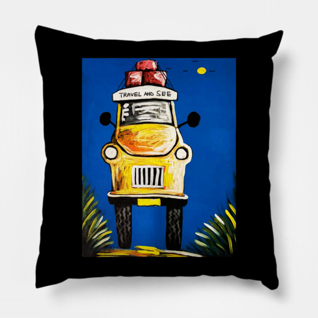 Travel and See, Vacation Love Traveling Pillow by logiamerch