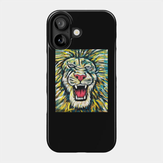 African Lion, Anima African Art Phone Case by logiamerch