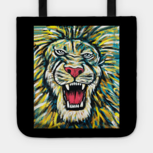 African Lion, Anima African Art Tote