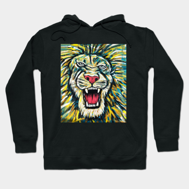African Lion, Anima African Art Hoodie by logiamerch