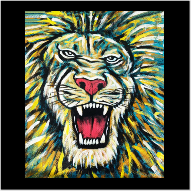 African Lion, Anima African Art Wall Art by logiamerch