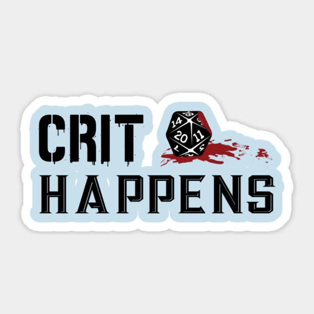 Crit Happens - Light Sticker by Rick Gualtieri