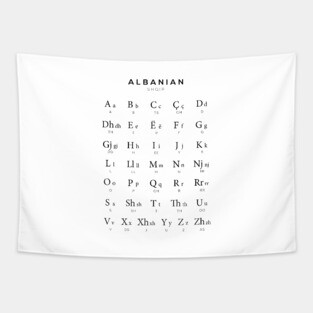 Albanian Alphabet Chart, Albania Language Learning Tapestry