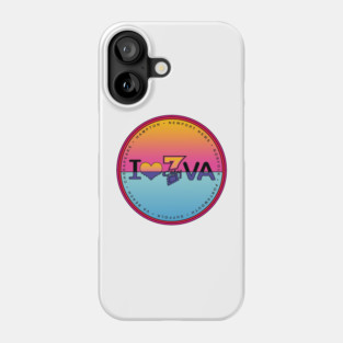 I Love 7 City VA Sunset Phone Case