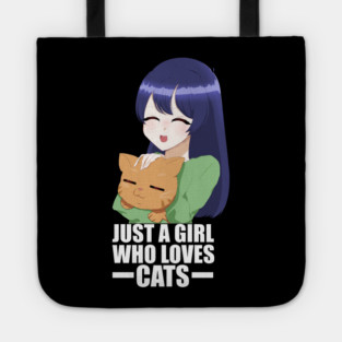 Funny Cat Lover, Girl who Loves Cats Tote