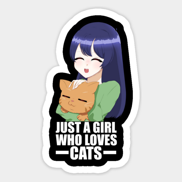 Funny Cat Lover, Girl who Loves Cats Magnet by logiamerch