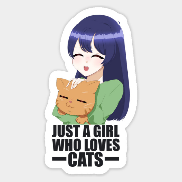 Funny Cat Lover, Girl who Loves Cats Magnet by logiamerch