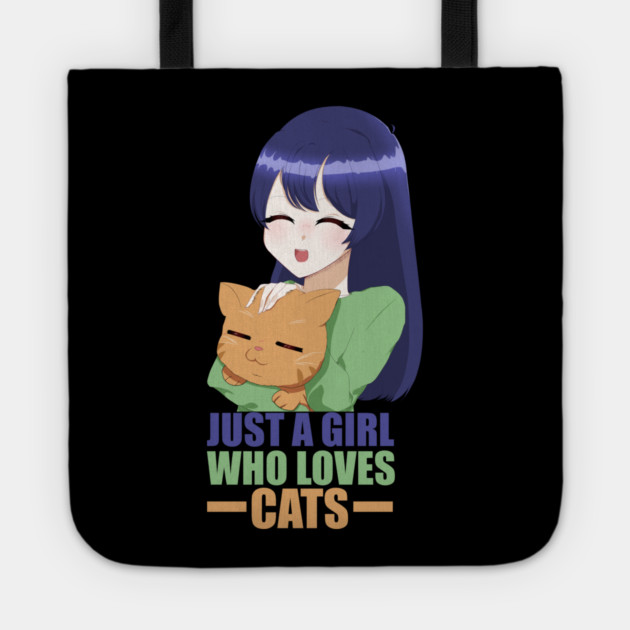 Funny Cat Lover, Girl who Loves Cats Tote by logiamerch