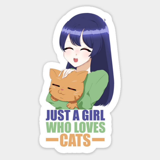 Funny Cat Lover, Girl who Loves Cats Magnet by logiamerch