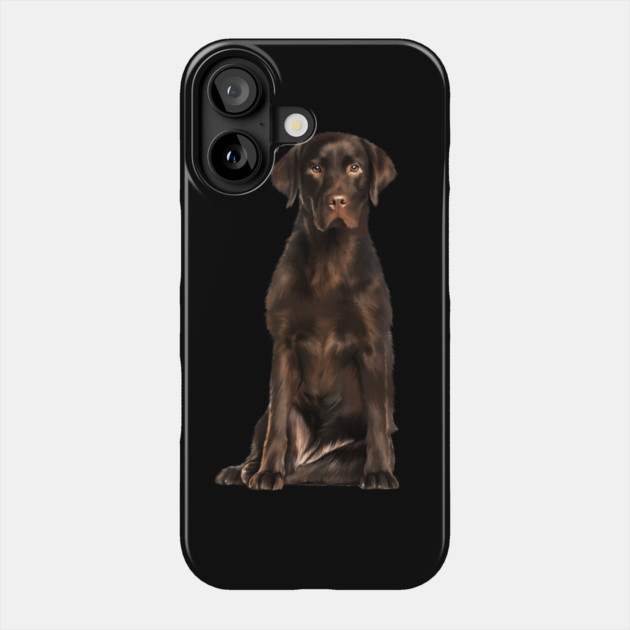Brown labrador Retriever Dog, Lab Dog Lover Phone Case by logiamerch