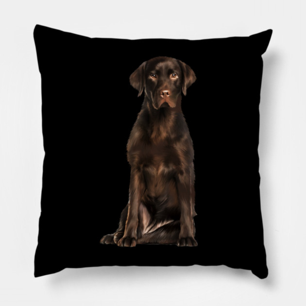 Brown labrador Retriever Dog, Lab Dog Lover Pillow by logiamerch