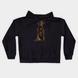 Brown labrador Retriever Dog, Lab Dog Lover Kids Hoodie