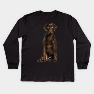 Brown labrador Retriever Dog, Lab Dog Lover Kids Long Sleeve T-Shirt