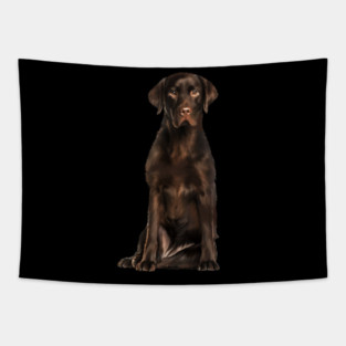 Brown labrador Retriever Dog, Lab Dog Lover Tapestry
