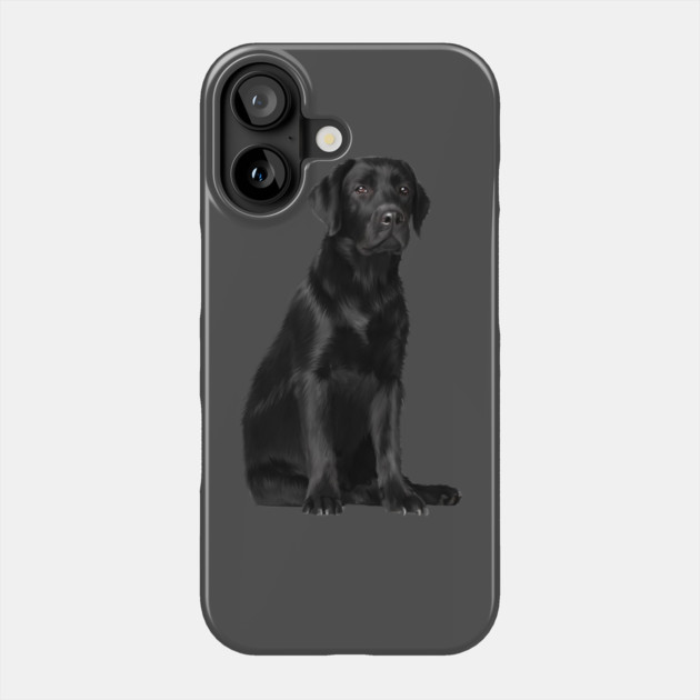 Black Labrador Retriever Puppy Dog, Lab Dog Lover Phone Case by logiamerch