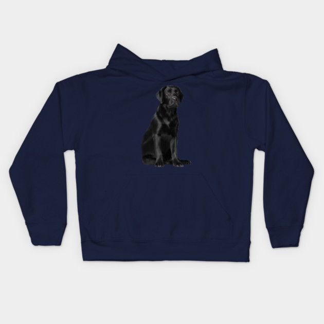 Black Labrador Retriever Puppy Dog, Lab Dog Lover Kids Hoodie by logiamerch