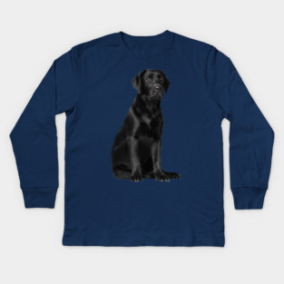 Black Labrador Retriever Puppy Dog, Lab Dog Lover Kids Long Sleeve T-Shirt