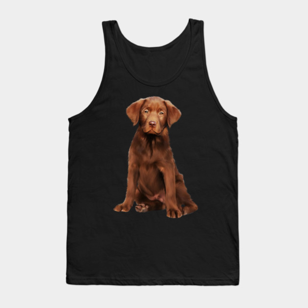 Brown labrador Retriever Dog Puppy, Lab Dog Lover Tank Top by logiamerch