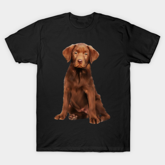 Brown labrador Retriever Dog Puppy, Lab Dog Lover T-Shirt by logiamerch