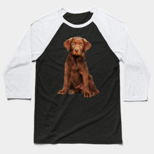 Brown labrador Retriever Dog Puppy, Lab Dog Lover Baseball T-Shirt