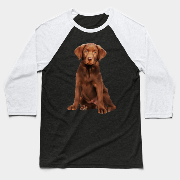 Brown labrador Retriever Dog Puppy, Lab Dog Lover Baseball T-Shirt by logiamerch