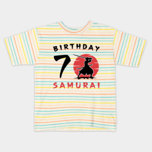 I am 7 Years Old Birthday Bday Party Gift 7th Little Ninja Samurai Japanese Warrior Kids T-Shirt