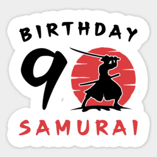 I am 9 Years Old Birthday Bday Party Gift 9th Little Ninja Samurai Japanese Warrior Magnet
