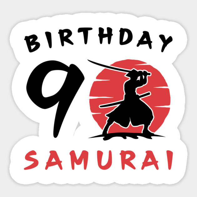I am 9 Years Old Birthday Bday Party Gift 9th Little Ninja Samurai Japanese Warrior Magnet by Tshirtiz