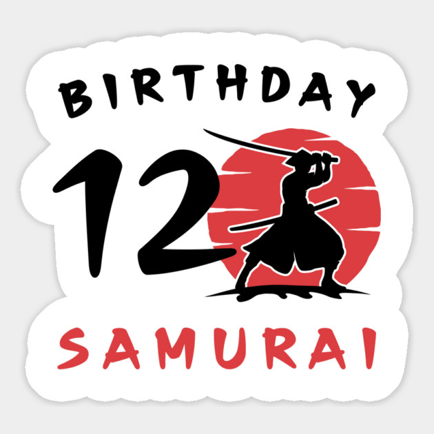 I am 12 Years Old Birthday Bday Party Gift 12th Little Ninja Samurai Japanese Warrior Magnet by Tshirtiz