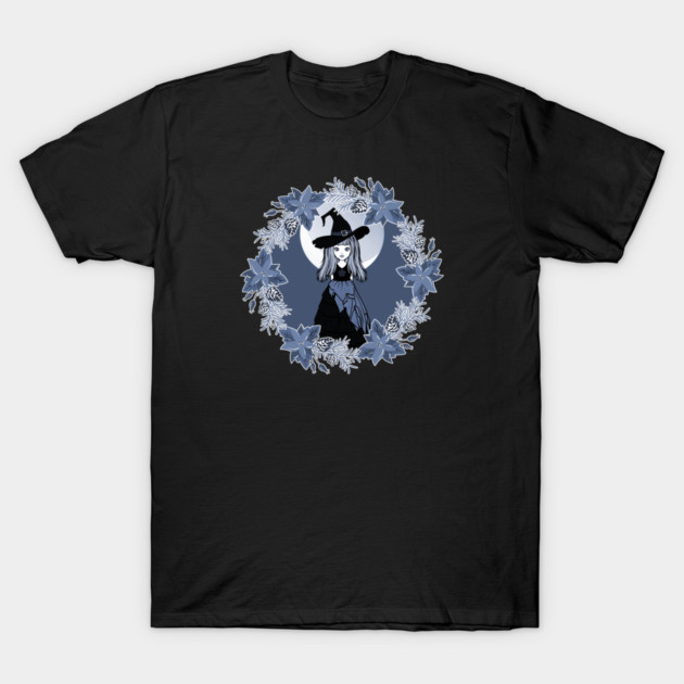 Blue Winter Solstice Yule Cheeky Witch® T-Shirt by Cheeky Witch
