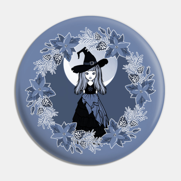Blue Winter Solstice Yule Cheeky Witch® Pin by Cheeky Witch