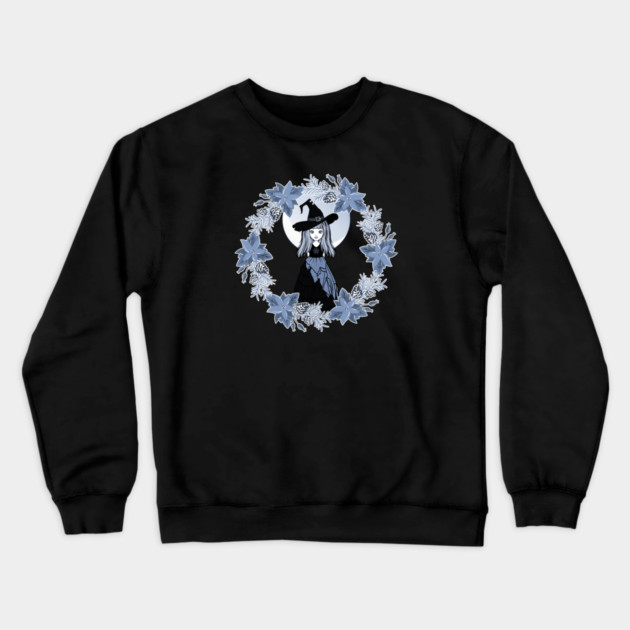 Blue Winter Solstice Yule Cheeky Witch® Crewneck Sweatshirt by Cheeky Witch