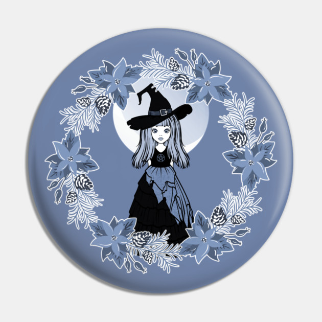 Blue Winter Solstice Yule Cheeky Witch® Pin by Cheeky Witch