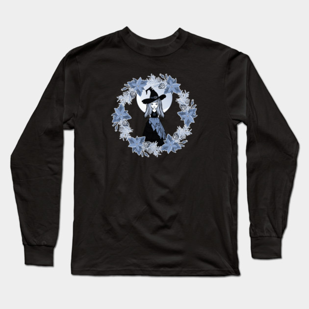 Blue Winter Solstice Yule Cheeky Witch® Long Sleeve T-Shirt by Cheeky Witch