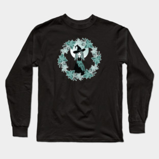 Winter Solstice Witch Yule Cheeky Witch® Long Sleeve T-Shirt