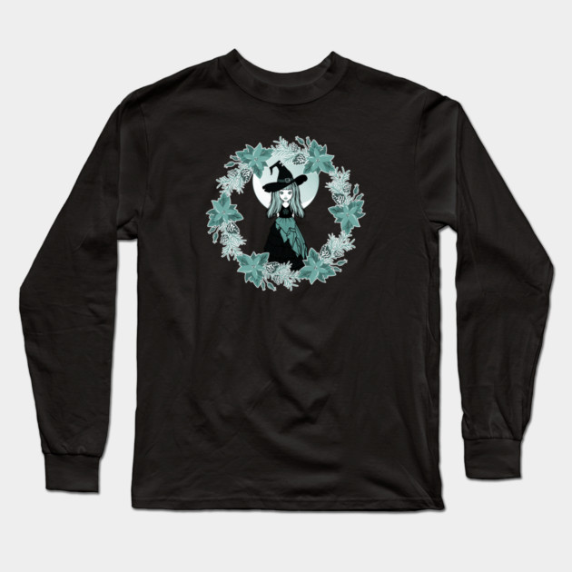 Winter Solstice Witch Yule Cheeky Witch® Long Sleeve T-Shirt by Cheeky Witch