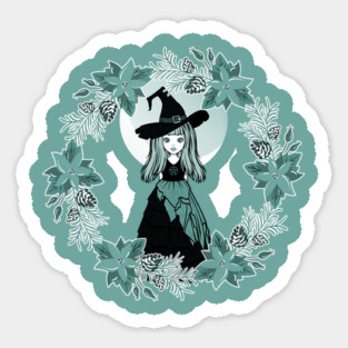 Winter Solstice Witch Yule Cheeky Witch® Magnet