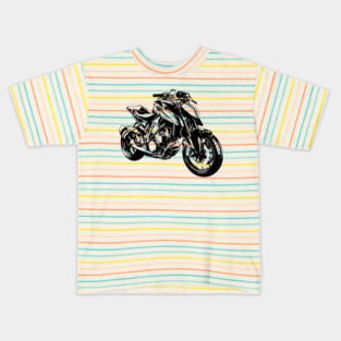 Super Duke 1290 Bike Sketch Art Kids T-Shirt